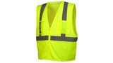 Pyramex RVZ2110CPS Class 2 Economy Vest With Clear Pocket Lime Small