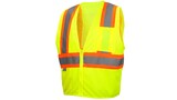 Pyramex RVZ2210SEM Safety Vest Hi Vis Lime Self Extinguishing Size Medium
