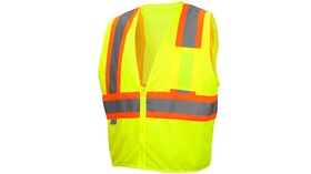 Pyramex RVZ2210M Safety Vest Hi Vis Lime Size Medium