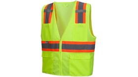 Pyramex RVZ2310S Safety Vest Hi Viz Lime All Mesh Size Small