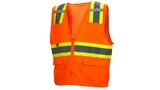 Pyramex RVZ2320S Safety Vest Hi Viz Orange All Mesh Size Small