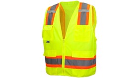 Pyramex RVZ2410S Safety Vest Hi Vis Lime Size Small
