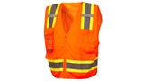 Pyramex RVZ2420CPS Class 2 Surveyor Vest With Clear Pocket Orange Small