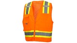 Pyramex RVZ2420SEM Safety Vest Hi Vis Orange Self Extinguishing Size Medium