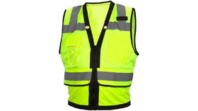 Pyramex RVZ2810M Safety Vest Hi Vis Lime With Black Trim Size Medium