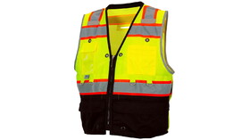 Pyramex RVZT4410BS Hi Vis Lime Heavy Duty Tether Vest Small