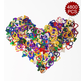 Aspire 4800PCS Heart Table Confetti Party Supply, Glitter Colorful Anniversary Wedding Decoration