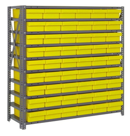 Quantum 1239-401 Open Shelving Systems With Super Tuff Euro Drawers, 54 QED401 -- 10 Shelves