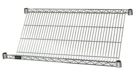 Quantum 1848SL Chrome Wire Slanted Shelves (18" x 48" Slanted Shelf)