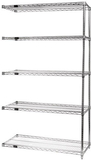 Quantum AD54-1236C-5 Wire Shelving Add-on Kit, 12