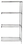 Quantum AD54-1236S Wire Shelving Add-on Kit, 12" x 36" x 54" - Stainless Steel
