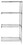Quantum AD74-2430S Wire Shelving Add-on Kit, 24" x 30" x 74" - Stainless Steel