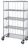 Quantum M1836C46RE-5 3 Sided 5 Wire Shelf Cart With Rods & Tabs, 18"W x 36"L x 69"H Mobile Cart
