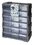 Quantum PDC-18BK Plastic Drawer Cabinets, Cabinet with 18 Plastic Drawers