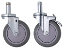 Quantum WR-00H Stem & Plate Casters (Four Swivel 5" x 1-1/4" Polyurethane Casters, 2 with brake)
