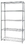 Quantum WR54-1236S-5 Wire Shelving 5-Shelf Starter Units - Stainless Steel, 12" x 36" x 54" - Stainless Steel