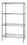 Quantum WR54-1272S Wire Shelving 4-Shelf Starter Units - Stainless Steel, 12" x 72" x 54" - Stainless Steel