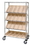 Quantum WRCSL5-63-2436-106 Wire Slanted Shelf Cart Complete With Bins, 24" x 36" x 69" Slanted Shelf Cart w/ 20 Bins