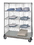 Quantum WRDBS4-63-2448EP-5 5 Shelf Dolly Base Cart W/Solid Bottom Shelf & Enclosure Panels, 24" x 48" x 70" Dolly Base, Enclosed, Mobile Cart