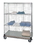 Quantum WRDBS4-63-2448EP 4 Shelf Dolly Base Cart W/Solid Bottom Shelf & Enclosure Panels, 24" x 48" x 70" Dolly Base, Enclosed, Mobile Cart