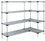 Quantum WRSAD4-74-2448SS Solid Shelving 4-Shelf Add-On Units - Stainless Steel, 24" x 48" x 74" - Stainless Steel