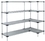 Quantum WRSAD4-86-2460SS Solid Shelving 4-Shelf Add-On Units - Stainless Steel, 24" x 60" x 86" - Stainless Steel