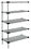 Quantum WRSAD5-54-1436SS Solid 5-Shelf Add-On Units - Stainless Steel, 14" x 36" x 54" - Stainless Steel