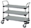 Quantum WRSC-1836-3SS Wire Utility Carts, 18"W x 36"L x 37-1/2"H Utility Cart - Stainless