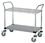 Quantum WRSC-1836SS-2S Wire Utility Carts, 18"W x 36"L x 37-1/2"H Utility Cart - Stainless