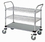 Quantum WRSC-1836SS-3S Wire Utility Carts, 18"W x 36"L x 37-1/2"H Utility Cart - Stainless