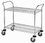 Quantum WRSC-1842-2 Wire Utility Carts, 18"W x 42"L x 37-1/2"H Utility Cart - Stainless