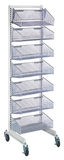 Quantum WS70-SS18-7S Partition Wall Systems - Complete Packages With Baskets, Seven 1017HBC Baskets