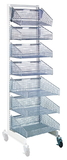 Quantum WS70-SS18AD-4S3L Partition Wall Systems - Complete Packages With Baskets, Four 1017HBC and three 1617HBC Baskets