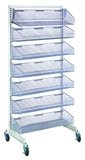 Quantum WS70-SS36-7S Partition Wall Systems - Complete Packages With Baskets, Seven 1035HBC Baskets