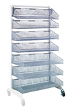 Quantum WS70-SS36AD-4S3L Partition Wall Systems - Complete Packages With Baskets, Four 1035HBC and three 1635HBC Baskets