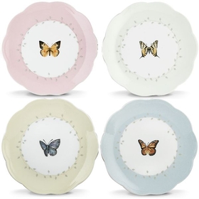 Lenox 6444731 Butterfly Meadow&#174; 4-piece Dessert Plate Set