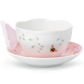 Lenox 806723 Butterfly Meadow Figural&#174; Pink Cup and Saucer