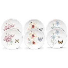 Lenox 817046 Butterfly Meadow&#174; 6-piece Party Plate Set