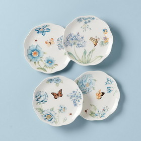 Lenox 833416 Butterfly Meadow Blue Dessert Plate 4-piece Set