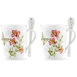 Lenox 833960 Butterfly Meadow Mugs and Spoon Set