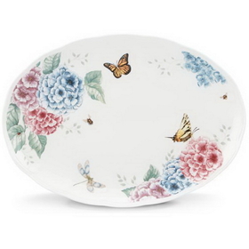 Lenox 841009 Butterfly Meadow Hydrangea&#174; 16" Oval Serving Platter