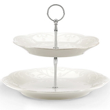 Lenox 844453 French Perle White™ 2-tiered Server