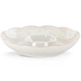 Lenox 847560 French Perle White&#153; Chip and Dip Tray