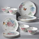 Lenox 849407 Butterfly Meadow Hydrangea® 12-piece Dinnerware Set