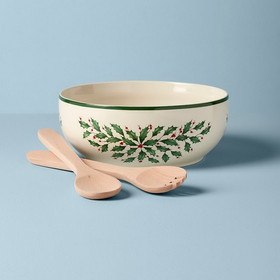 Lenox 853767 Holiday Salad Bowl & Servers