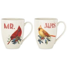 Lenox 863973 Winter Greeting&#174; 2-piece Mr & Mrs Mug Set