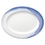 Lenox 865608 Indigo Watercolor Stripe&#153; 16" Oval Serving Platter