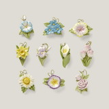 Lenox 882637 Celebrate Flowers 10-Piece Ornament Set