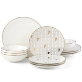 Lenox 886123 Trianna 12-piece Dinnerware Set, White