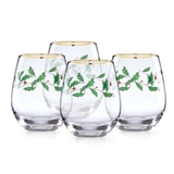 Lenox 888202 Holiday™ 4-piece Stemless Wine Glasses